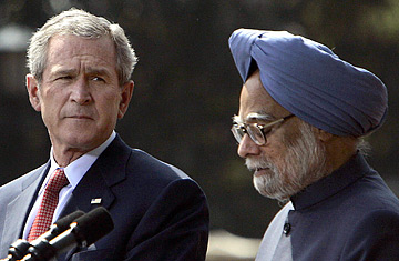 George W Bush, Manmohan Singh