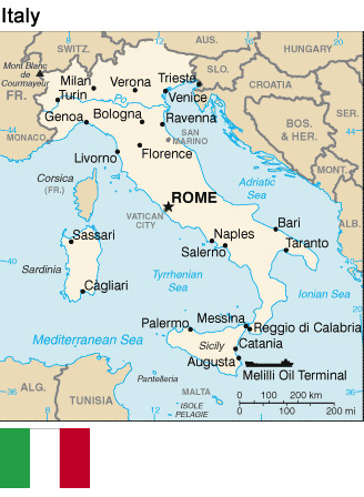 Italy, Rome Map