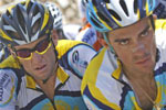Lance Armstrong (left) and Alberto Contador (Right)
