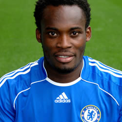 Chelsea midfielder Michael Essien