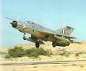 MIG-21 catches fire while landing