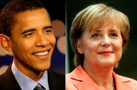 Obama, Merkel call on Iran to respect human rights 