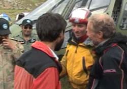 Rescued Italian climbers heading home