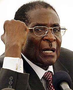 Zimbabwean President Robert Mugabe