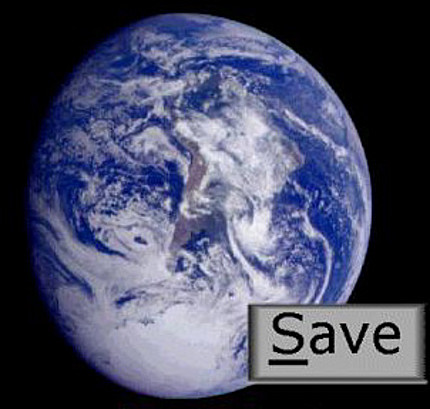 save the planet stamp