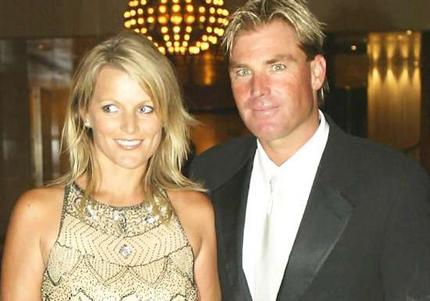 Shane Warne with Simone