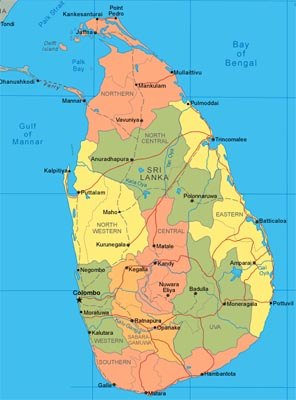 Sri Lanka Map District