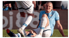 Manchester City Forward Erling Haaland Suffers Ankle Injury