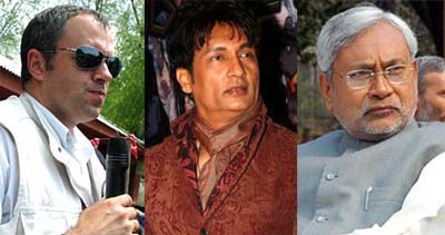Popular personalities in Kashmir and Bihar cast vote