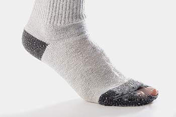 Stitching torn socks could help save the planet!