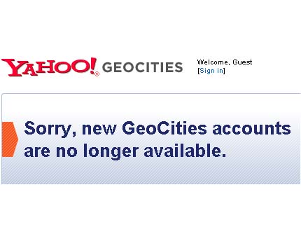 yahoo, geocities