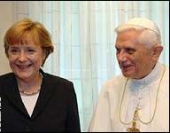 Angela Merkel and Pope Benedict XVI