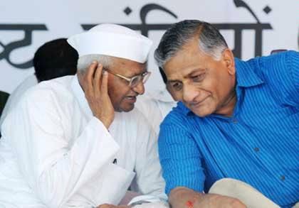 Hazare, V.K. Singh calls union government ‘unconstitutional’