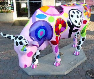 More than 100 colourful cows make an appearance in Madrid 