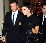 Becks calls Posh up to celebrate Milan move