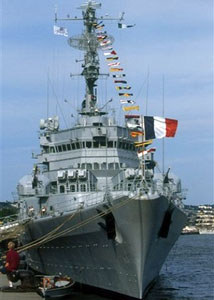 French Navy's training at Kochi Port