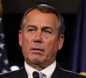 Republican John Boehner narrowly re-elected House speaker