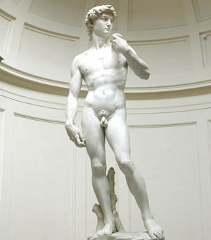 Michelangelo's statue of David in Florence