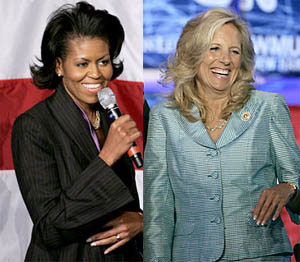 Michelle Obama and Jill Biden