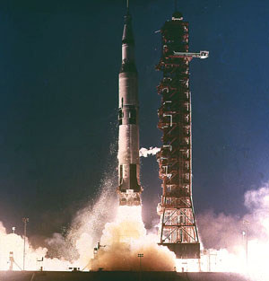 Rocket ready to crash into moon