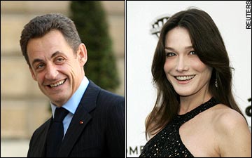 President Nicolas Sarkozy’s new girlfriend Carla Bruni