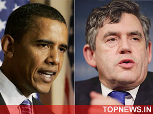 Barack Obama and Gordon Brown