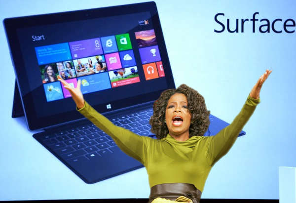 Oprah Winfrey adds Microsoft ‘Surface’ tablet to her 'Favorite Things' list