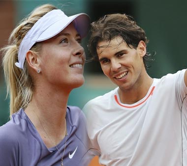 Rafael Nadal and Maria Sharapova