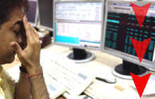 Sensex Plummets 393.77 Pts; RComm, Bharti Drop