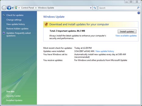 Beware of spam touting Windows updates