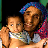 Seventy-year-old mother celebrates daughter's first birthday