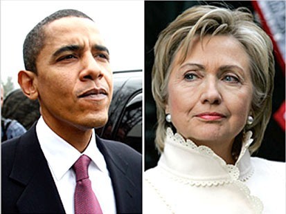 Hillary Clinton and Barack Obama
