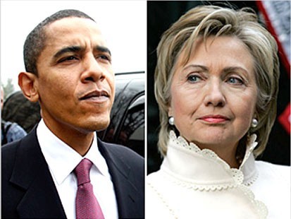 Barack Obama and Hillary Clinton