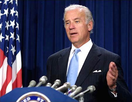 Joe Biden, Chairman of the US Senate Foreign Relations Committee and Democratic Presidential candidate