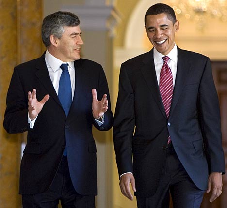 Gordon Brown and Barack Obama