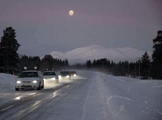 Northern Sweden is a winter wonderland for car testers