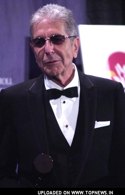 Leonard Cohen at 23rd Annual Rock and Roll Hall of Fame Induction Ceremony - Press Room Leonard Cohen at 23rd Annual Rock and Roll Hall of Fame Induction Ceremony - Press Room