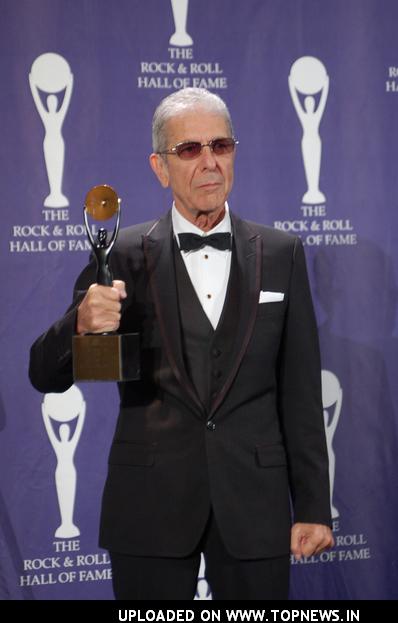Leonard Cohen at 23rd Annual Rock and Roll Hall of Fame Induction Ceremony - Press Room Leonard Cohen at 23rd Annual Rock and Roll Hall of Fame Induction Ceremony - Press Room