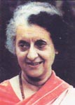 Former Prime Minister Indira Gandhi