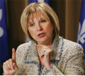 Finance Minister Monique Jerome-Forget