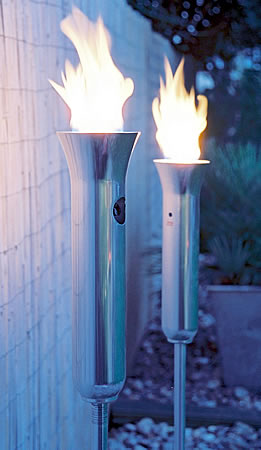 Olympic torch burning