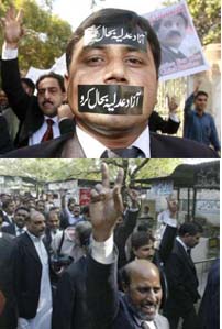 Pakistani lawyers stage anti-Musharraf rally