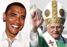 Pope Benedict XVI And Barack Obama