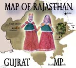 Map of Rajasthan.