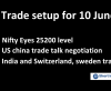 Trade Setup for 10 June: NSE Nifty eyes 25200 level, CHINA-US scheduled to meet for Trade Discussions