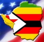 US & Zimbabwe Map Flag